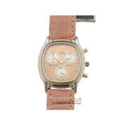 LORENZ Lady chrono quarzo acciaio quadrante rosa 17540AE new